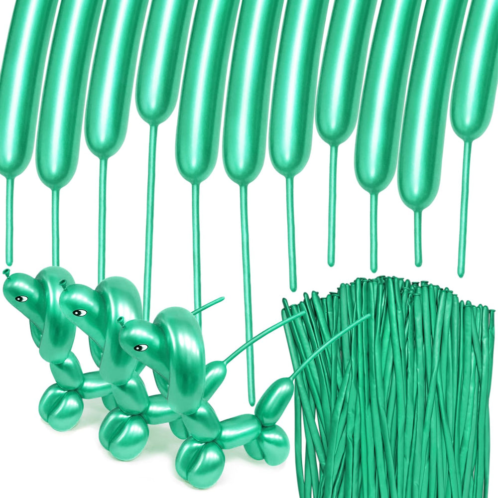 HYKJNBW green chrome 260 balloons for vibrant party décor and eye-catching balloon art.