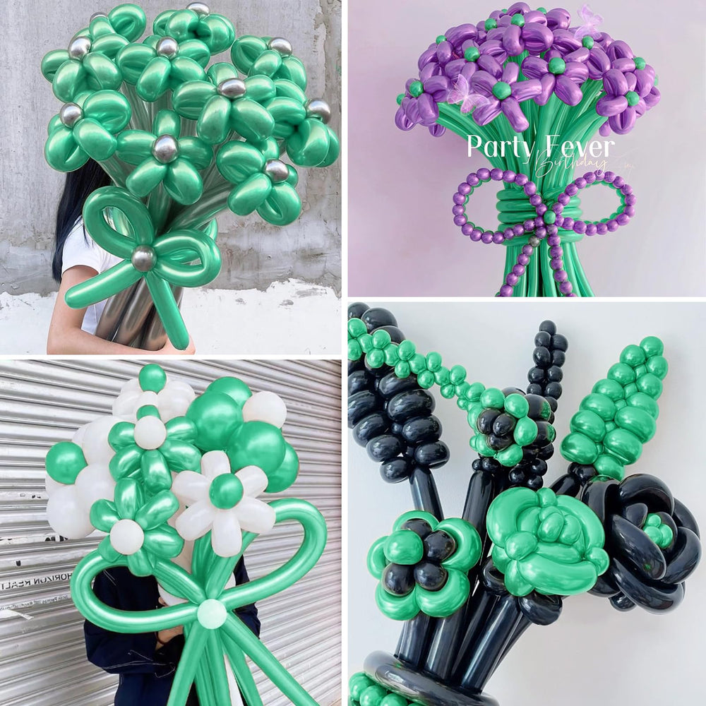 HYKJNBW party decor with green chrome balloons adds dramatic shimmer to events.
