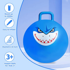 Hymaz hopper ball features a non-slip ring for safer jumping.