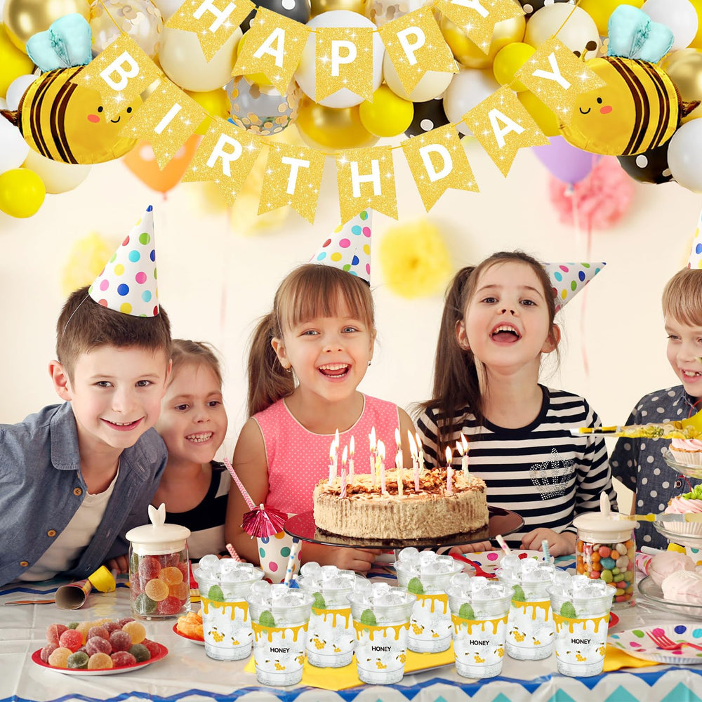 HYMENEX honey bee cups add charming decor to party tables