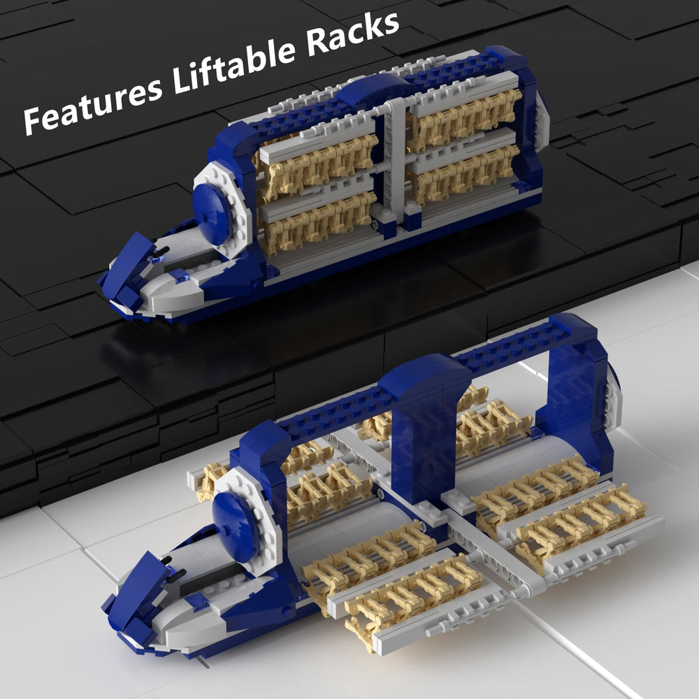 HyperBrick dark blue and light gray clone color scheme enhances real-world display appeal.
