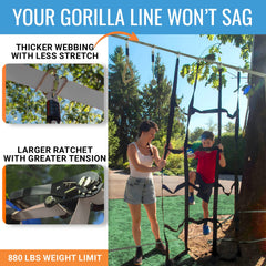 Hyponix Sporting monkey net obstacle for climbing fun outdoors.