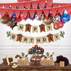 Hysilla Western banner print is sharp and vibrant for lasting Western-themed ambiance.
