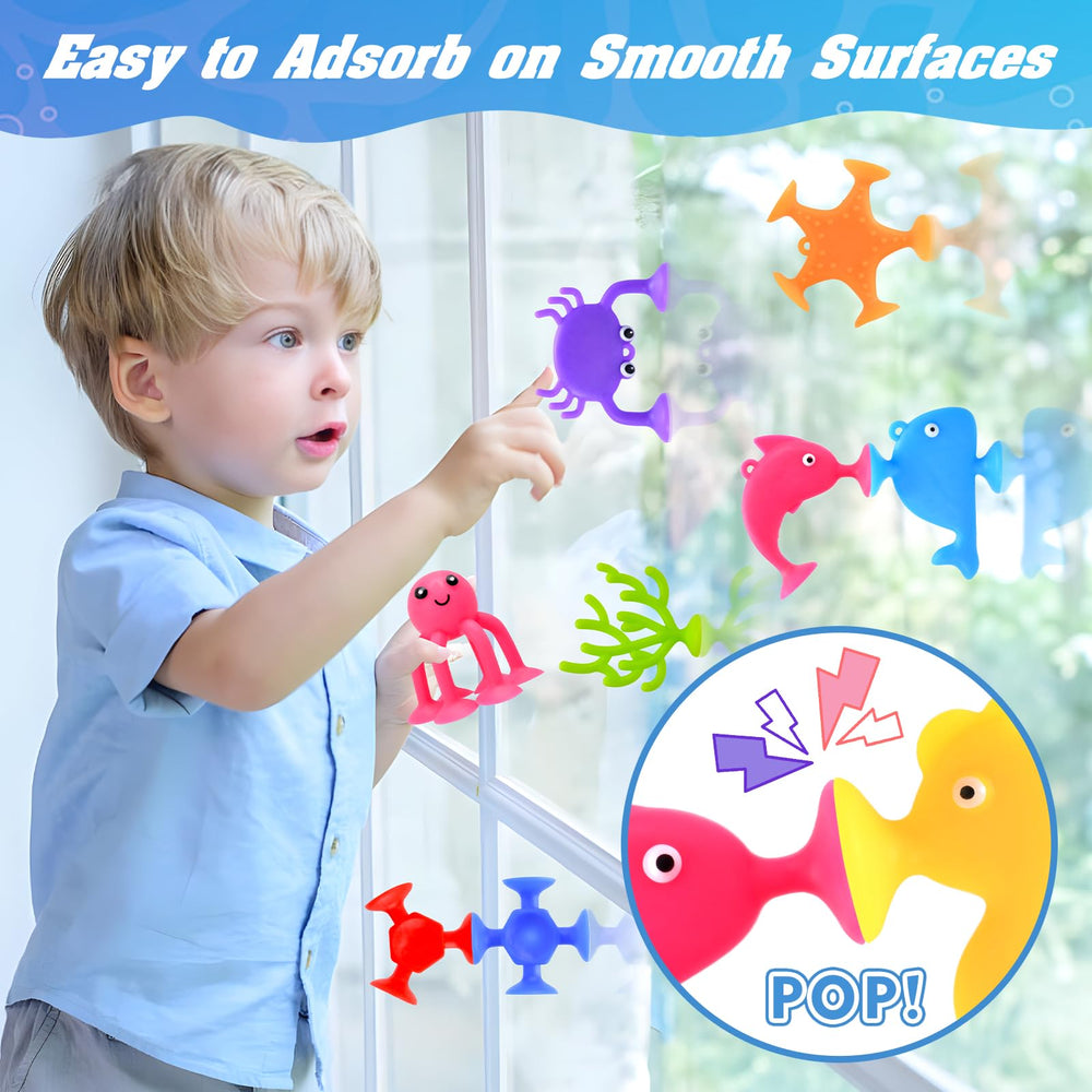 HYSZXUS tub play suction toys for easy cleaning and versatile surfaces