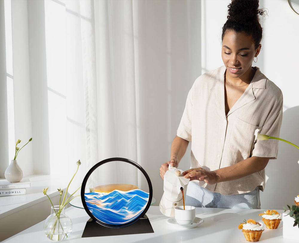 HYUGF 3D dunes illustration enhances focus, ideal for study or office desk.