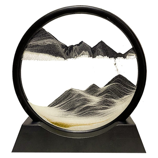 HYUGF moving sand art picture offers 360 rotation for relaxing desk decor.