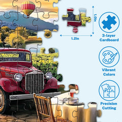 HYXCHQA Retro Convenience Store puzzle features nostalgic colors and detailed signage