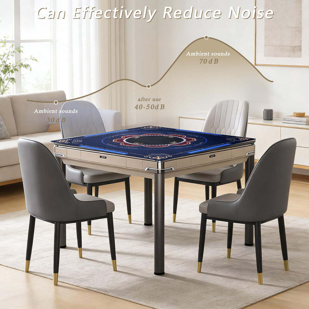 HYXFJITS Mahjong Mat measures 32x32 inches for versatility.