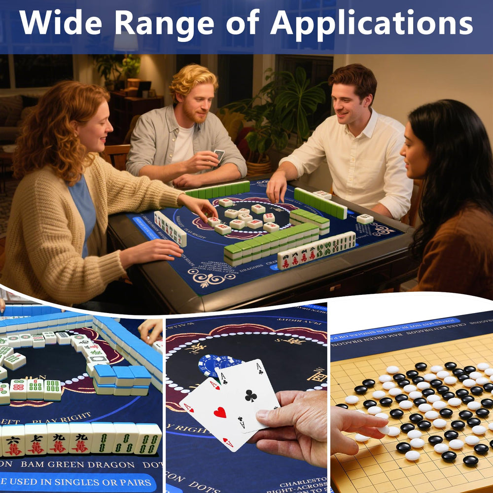 HYXFJITS Mahjong Mat supports mahjong, poker, board games and more.