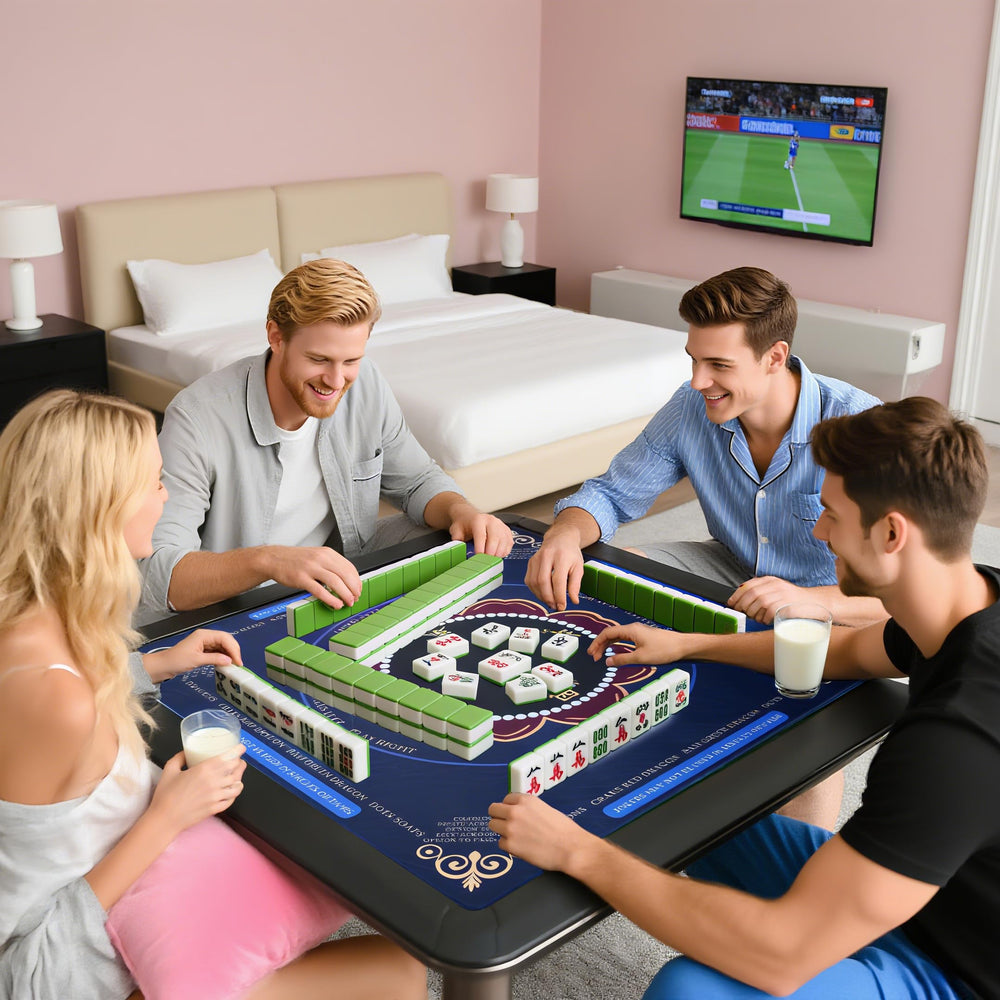 HYXFJITS Mahjong Mat soft-foldable design for easy storage.