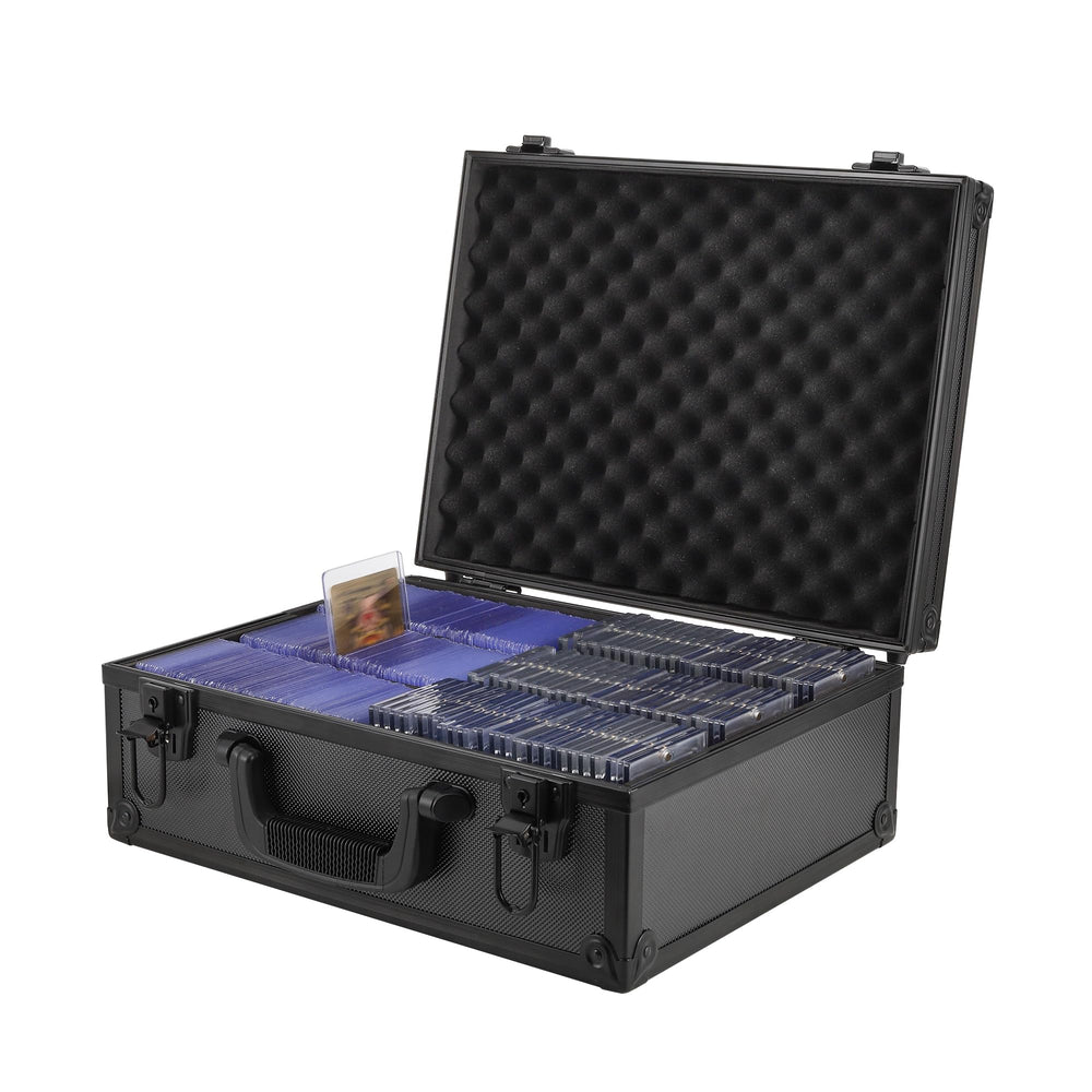 HZGXQN Toploader Storage Box showing capacity for 600+ toploaders
