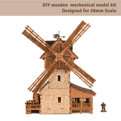 I BUILT IT wooden mill-hybrid waterwheel; precise gearing for engaging exploration.