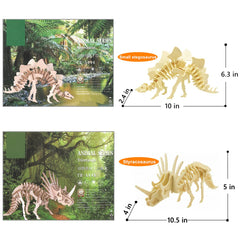 i-CHONY 3D dinosaur puzzle pterosaur: dyeable wooden craft for creative play.