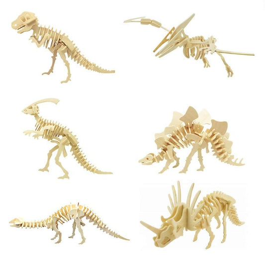 i-CHONY 3D dinosaur puzzle tyrannosaurus rex: engaging wooden brain teaser for kids.
