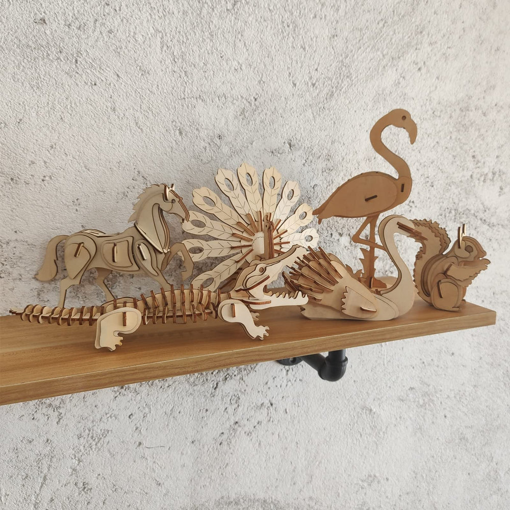 i-CHONY 3D peacock skeleton puzzle inspires steady manual skills