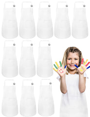 IAGBIBUI kids apron 12-pack, front view, durable protection for messy activities.