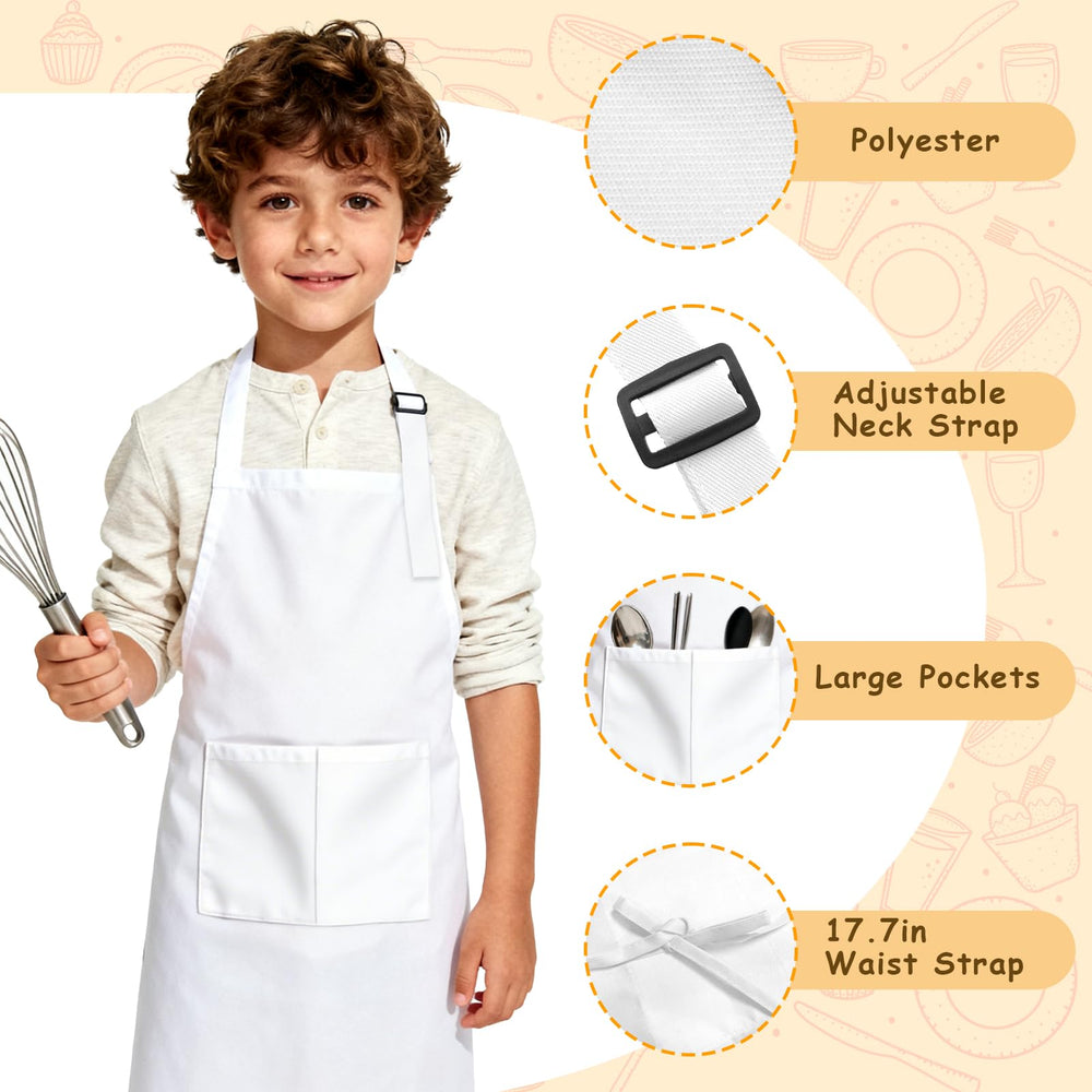 IAGBIBUI adjustable neck kids apron fits ages 6-13.