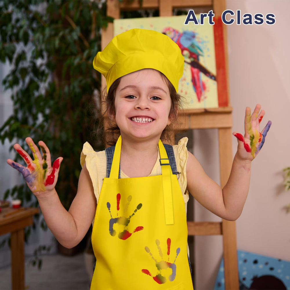 IAGBIBUI 2-piece hat and apron set for cooking, crafting, role-play.