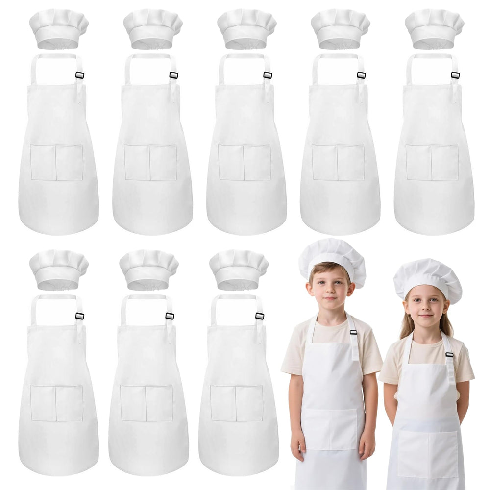 IAGBIBUI kids apron set with two pockets for easy tool storage.