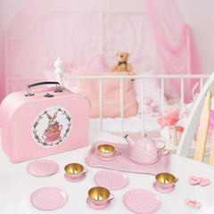 iAOVUEBY Tea Party Carrying Case: portable bunny case with alloy handle for outdoors