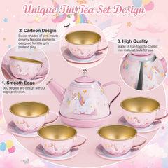 iAOVUEBY Tea Party Set carrying case for on-the-go play.