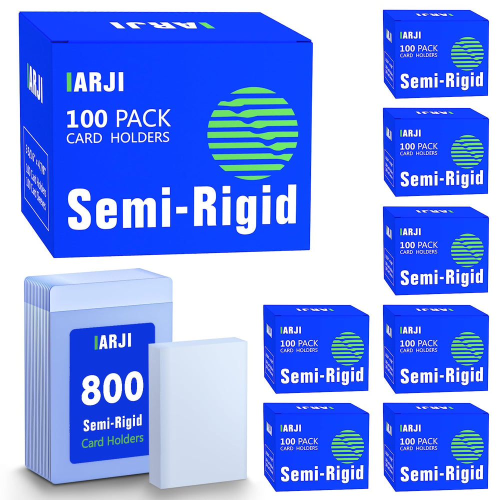 IARJI 800ct semi-rigid card holders offer clear, durable protection for standard-size cards.