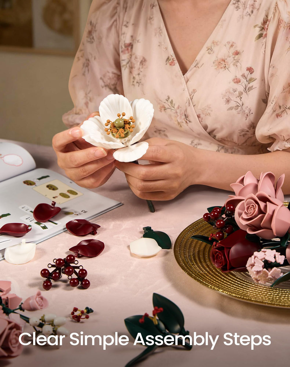 iATOM bouquet building set demonstrates easy arrangement for gifting and home accents