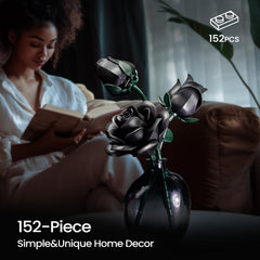 iATOM Black Roses half-bloom texture for chic, moody decor