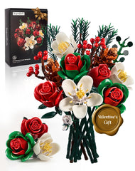 iATOM valentines bouquet bricks close-up petals showcase lasting centerpiece option