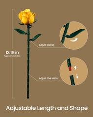 iATOM Yellow Rose Bouquet die-cast core detail for sturdy assembly