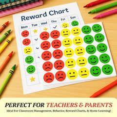 IBAKE behavior-chart sticker 1in bright print supports classroom management.