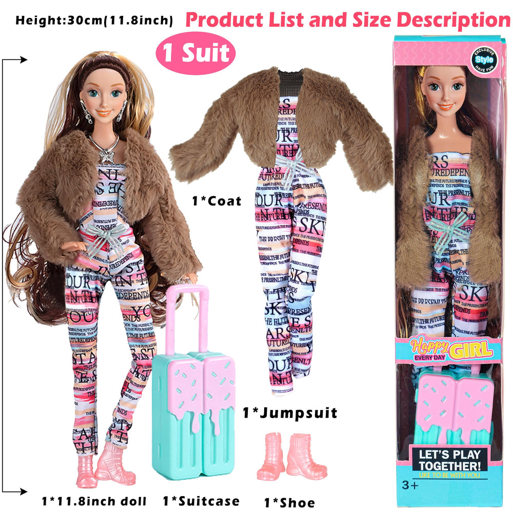 iBayda dolls with handbag crown and necklace for storytelling