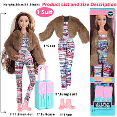 iBayda dolls with handbag crown and necklace for storytelling