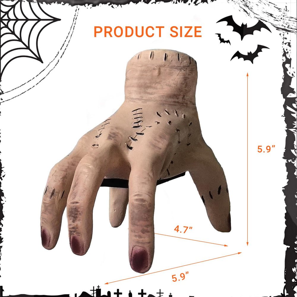 IBQ Horror hand emits spooky music and moves when activated for dramatic party moments.