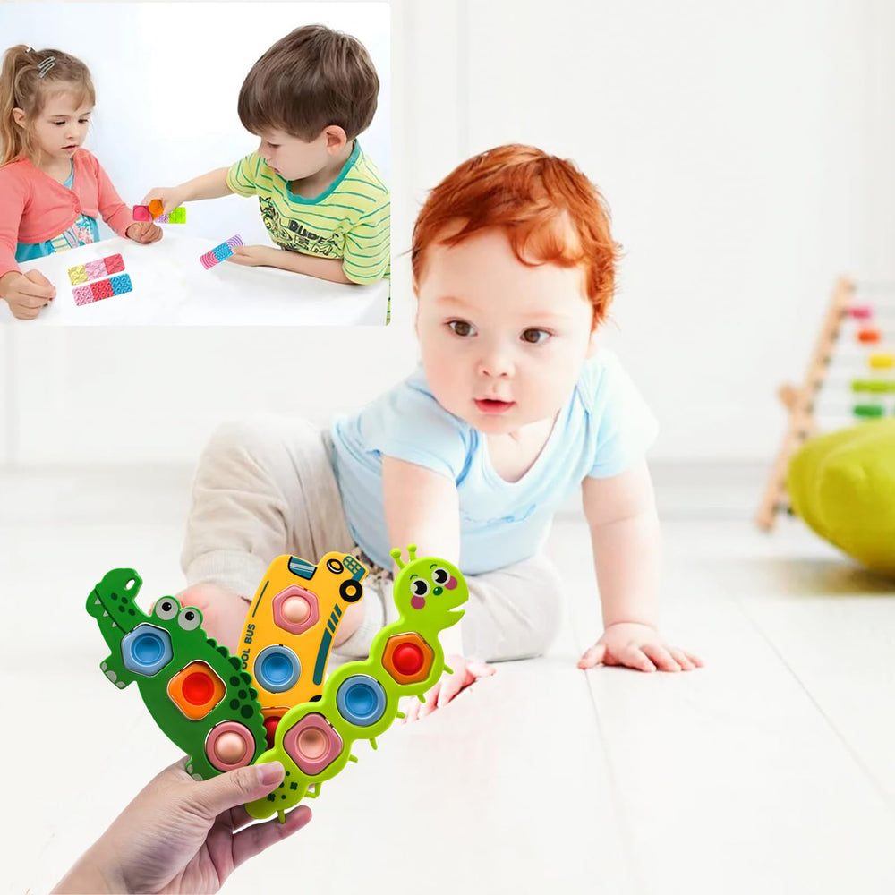 Iceacrin 7 Pcs Fidget Popper desk-sticky design helps focus during activities.