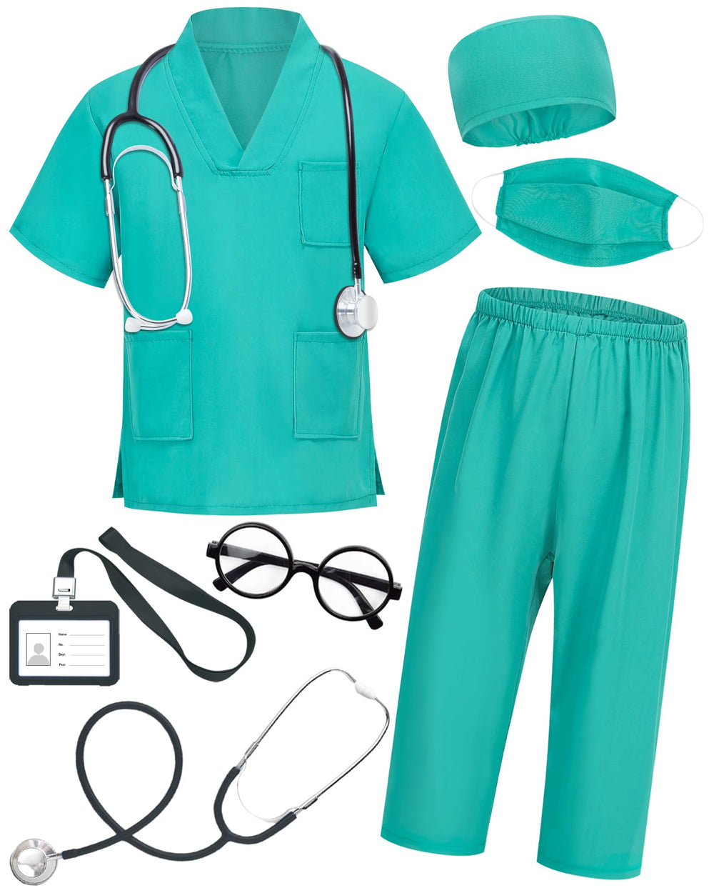 ICECUTE Doctor Scrubs top with pockets for easy pretend play.