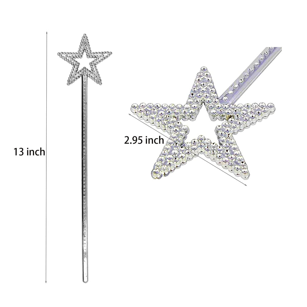 ICEYLI Princess Wand with glitter star for fairy-tale costume fun and events.