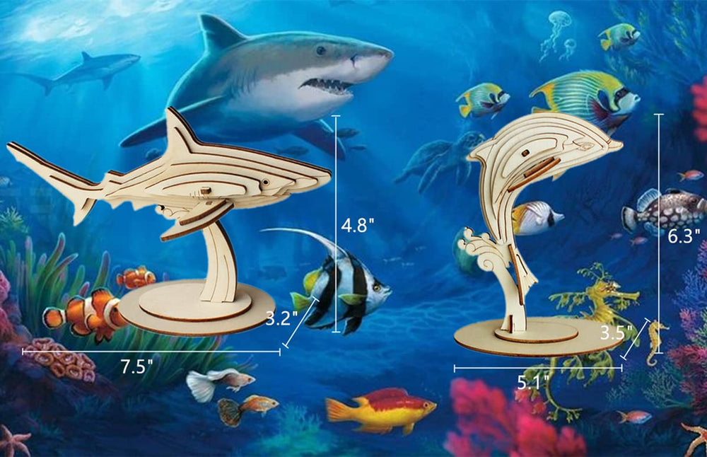 i-CHONY whales puzzle: natural wood finish supports hands-on learning