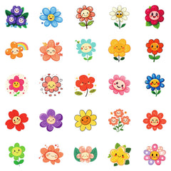 Icicrim Smile Flower sticker on a notebook adds personality and easy removal.