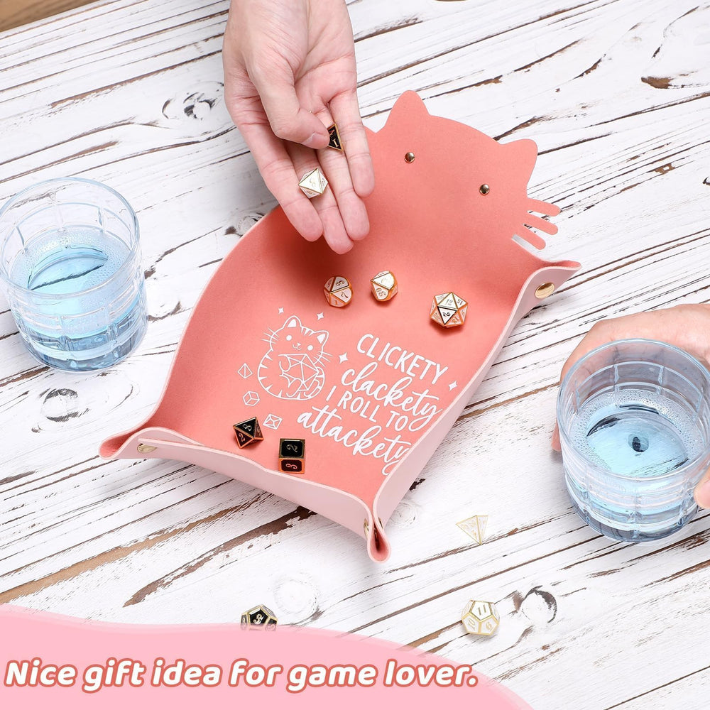 ICoDeesse-travel-dice-tray-pinkk fits in bags for on-the-go gaming.