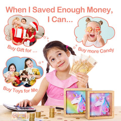 ICOSY clear acrylic panel lets kids watch savings grow