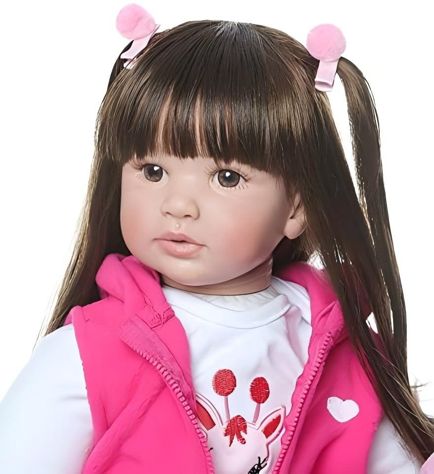 iCradle 24in reborn doll hair wig with soft realism.