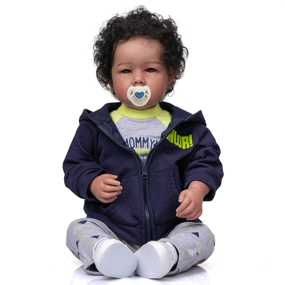 iCradle Reborn Boy Doll 22in with lifelike biracial features for realistic role play