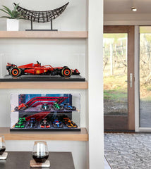 iCUANUTY display case keeps your model safe while you rotate and admire details.