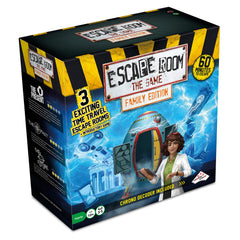 Identity Games Escape Room Family Edition ChronoDecoder countdown for immersive play.