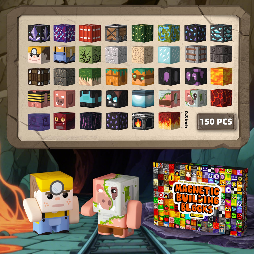idoot 150pcs magnetic blocks glowing caverns invite immersive play and exploration