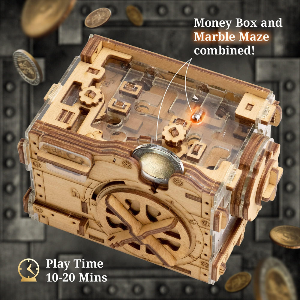 iDventure A-Maze-ing Safe wooden puzzle showcases premium materials and craftsmanship