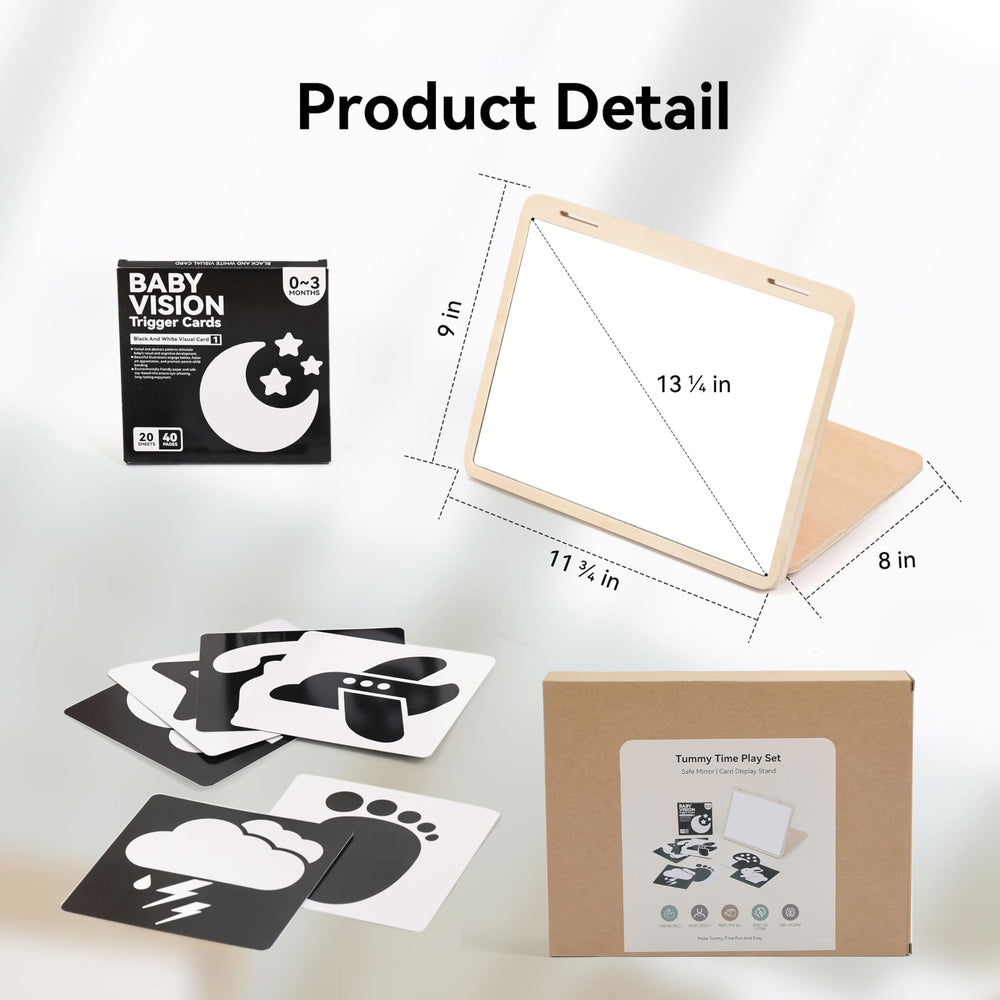 IEATFO tummy time play set natural wood frame complements any nursery