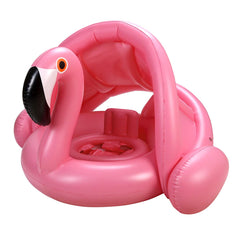 iefoah flamingo baby pool float with canopy for sun protection and fun water play