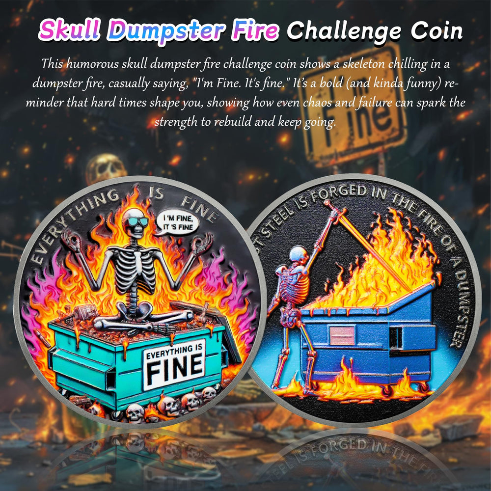 IELCJJ edge inscription 'The Strongest Steel'—inspiring reminder on a compact token for desks